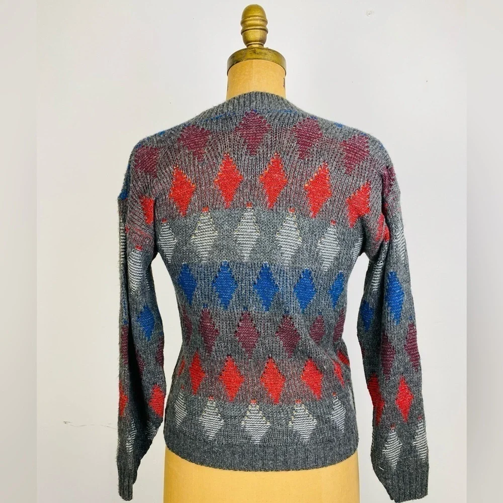 Vintage Exchange Unlimited Cardigan V Neck Sweater, Grandpa Sweater, XS, NOS